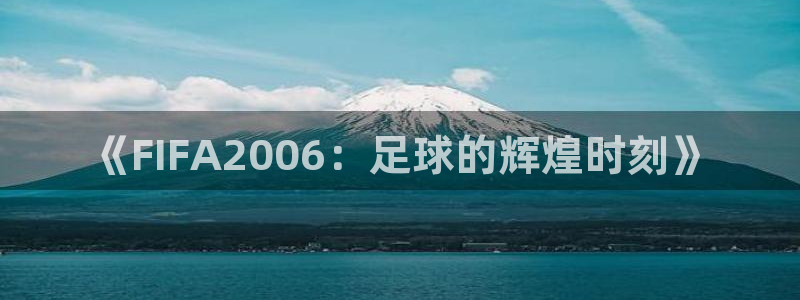 欧联杯直播:《FIFA2006:足球的辉煌时刻》